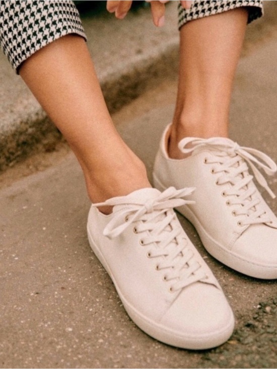 Sezane Shoes - Sezane "Jack" Leather Sneakers, Size 41